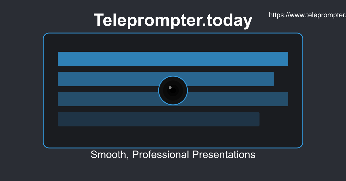 Teleprompter today professional online teleprompter
